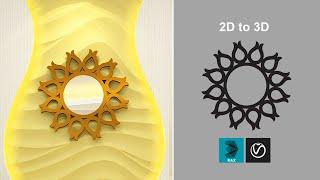 How to convert 2d image to 3d , 3ds max tutorial