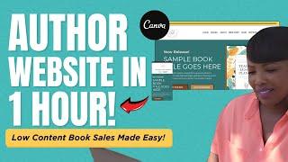 Build Your Author Website in 1 Hour! (Low Content Book Sales Made Easy!) - Full Tutorial