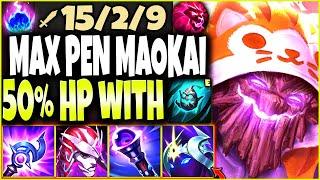 *Beware of BUSHES* New Max Pen Maokai Season 12 Build can do 50% HP with E  LoL Maokai s12 Gameplay