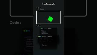 CSS transform-origin tutorial #shorts #shortsfeed #csstransition #css3 #animation #cssanimation