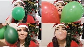 Christmas Ballons & BubblesASMR |Tapping, Rubbing, Kissing and Water Balloons| :3