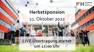 FH Kärnten Herbstsponsion 2022, 2. Durchgang  11:00 (CEST)