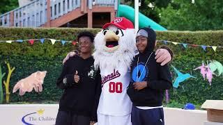 The Nationals and Screech Visit The Children's Inn At NIH