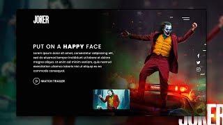 Complete Responsive Movie Landing Page Website Design | Html CSS & Javascript