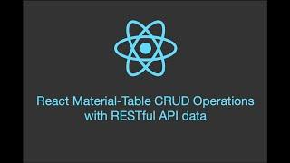 React Material-Table CRUD Operations with Remote Data