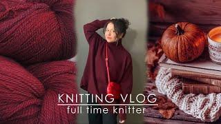 Knitting Vlog: Cashmere Sweater. Hooded scarf knitting. Mohair sweater. Knitting plans.