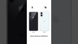 Comparing iPhone X design to iPhone 16 design