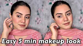 Easy 5 min fresh & glowy makeup look | Using minimum products | Best for beginners | kp styles