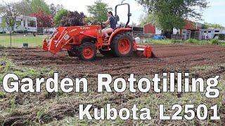 Rototilling Our Vegetable Garden with Kubota L2501