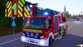 Emergency Call 112 Sim - Wuppertal Ladder Truck Responding! 4K