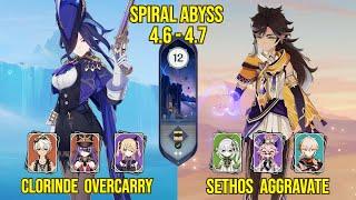 C0 Clorinde Overload & C1 Sethos Aggravate | Spiral Abyss Version 4.6 - 4.7 | Genshin Impact