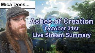 Ashes of Creation Live Stream Summary, Alpha, Beta and...Apocalypse