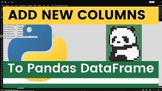 Add New Columns In Pandas Dataframe