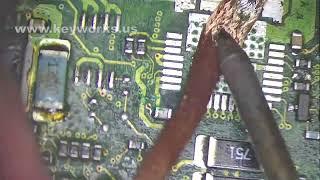 Repairing  ecu pcb with a blown driver chip #electronicsrepair #ecurepair #repair #soldering