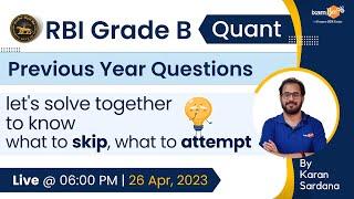 RBI Grade B 2023 | RBI Grade B Quant 2022 Previous year Questions | Quant | By Karan Sardana