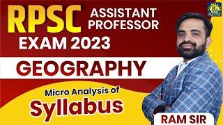 RPSC ASSISTANT PROFESSOR 2023 |DETAILED SYLLABUS | GEOGRAPHY |RAM SIR | RAMAS GURUKUL #rpsc #ramsir