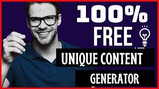 Free Unique Article Generator Online Tool | Get Free Unlimited Content