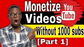 How I Started Making Money on YouTube without 1000 subs[Part 1]