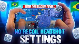 No Recoil Secret Settings ️ + Sensi  Better Than Brazilian Players | Only Red Number Tricks 