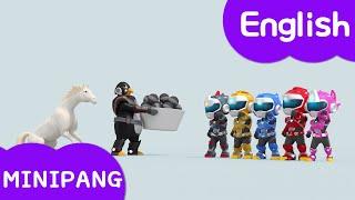 Learn english with Miniforce | Animal rescue | Police car | Color play | Mini-Pang TV 3D Play