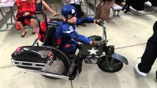 Jeremy in his wheelchair as Captain America!