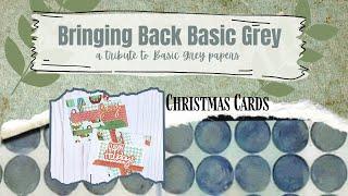 2 Cards from Scraps - Christmas Cardmaking Process - Bringing Back Basic Grey 2024 Collab