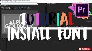 10 Detik Cara Install Font di Adobe Premiere Pro #Tutorial