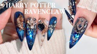 Harry Potter Ravenclaw Nails Nail Art ASMR / Gel extension