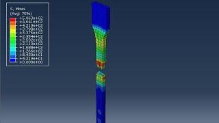 #Tensile test - ductile damage using #abaqus