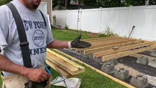 How to build a floating deck, DIY ground level. Tips for beginner Part 3 unfiltered