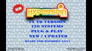 Hyperspin 12TB - All Wheels - 420 Systems - Plug and Play - Windows PC 10/11 Ready!