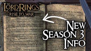 Lotr: Rise to War - New Season 3 Info!