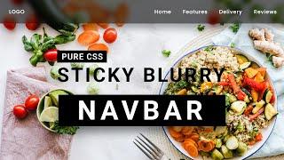 Sticky Blurry Navbar Using HTML CSS | No Javascript Required