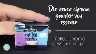 Chrome Puder von essence – Anwendung mit Nagellack (melted chrome powder – 05  miracle)