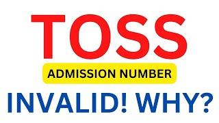 TOSS Admission Number invalid While Paying TS OPEN SCHool Exam Fees Online 2023