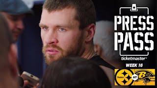 Jaylen Warren, T.J. Watt on loss to Ravens | Press Pass | Pittsburgh Steelers