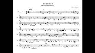 Blue Bossa - jazz solo transcription, music sample & backing track