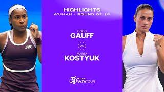 Coco Gauff vs. Marta Kostyuk | 2024 Wuhan Round of 16 | WTA Match Highlights