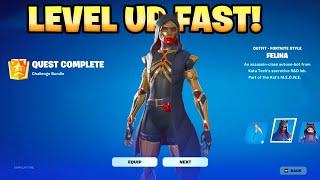 GET 50 LEVELS FAST in Fortnite! (FREE FELINA SKIN)