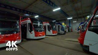 Preparing a tram for line service |  HTM Line 9 |  The Hague | 4K Tram Cabview | Siemens Avenio