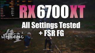 RX 6700 XT : Black Myth Wukong - All Settings Tested + FSR