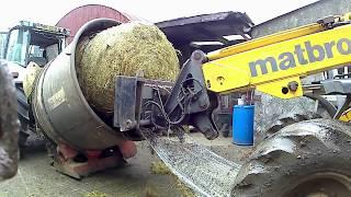 Matbro and bale shredder feeding the milk cows