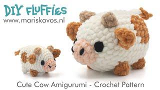 How to crochet a cow Amigurumi - easy pattern for beginners