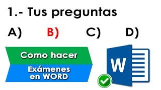 ¿Cómo hacer exámenes en WORD?