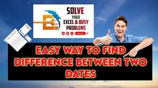 Easy way to Find Difference Between Two Date @kulwindercricdxb #excel #excelformula #Trending #new