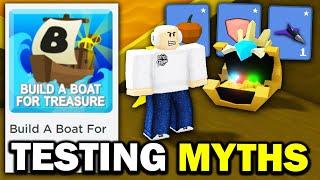 SECRET BEE CHEST!? (myth testing) | Build a boat for treasure ROBLOX