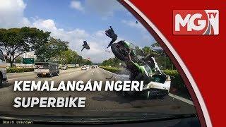 Kemalangan Ngeri Superbike Hentam Kereta Di Lorong Kanan