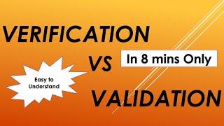 Verification and Validation |  Difference between Verification and Validation