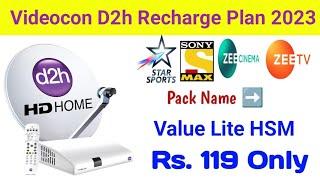 Videocon D2H Recharge Plan 2023 | Videocon D2H Value Lite HSM Pack | Videocon D2H New Offer 2023