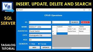 VB.Net with SQL Server. Insert, Update, Delete, Search (CRUD) in VB.Net with SQL Server. Source Code